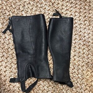 Ariat Black Leather Half Chaps SR